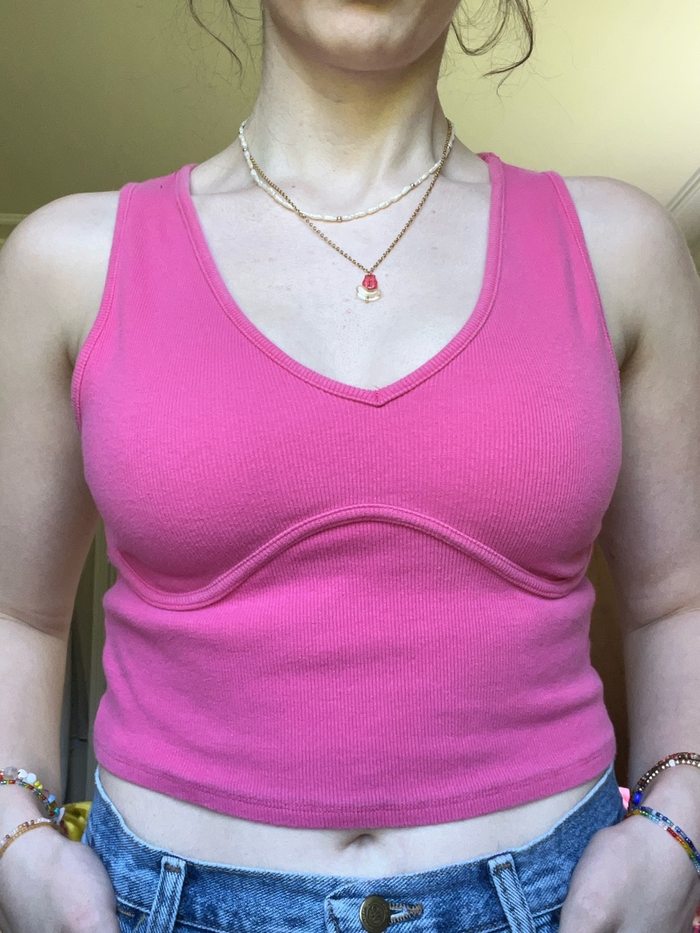 Pink tank top